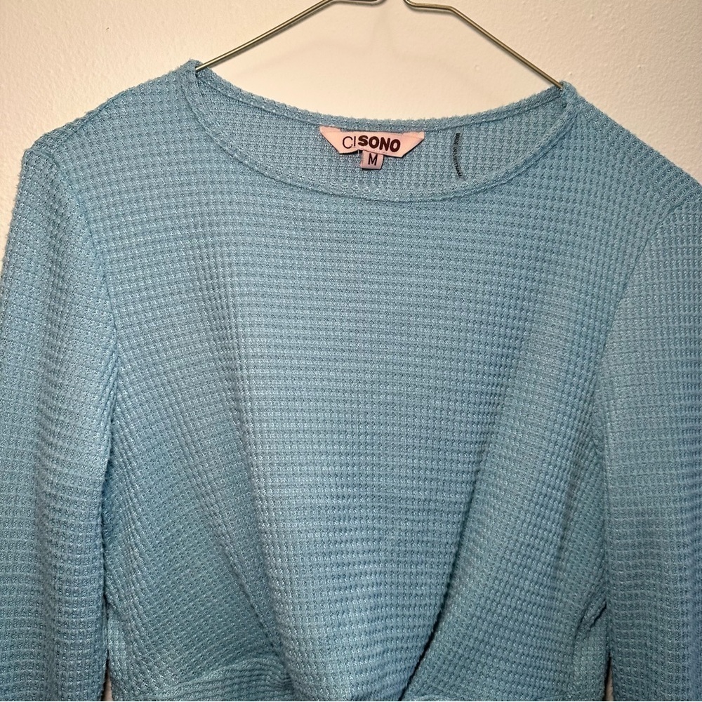 Nana Macs Blue Crop Top Size Medium - Picture 3 of 9